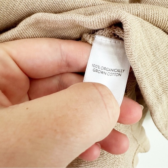 J.Jill Pure Jill Organic Cotton Tan V Neck Tunic Sweater Womens Medium Tall - Picture 5 of 7